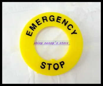 

100pcs/Lot Pushbutton Switch Panel Label Frame,emergency stop switch Plastic Sign 22mm External diameter 40mm Brand New