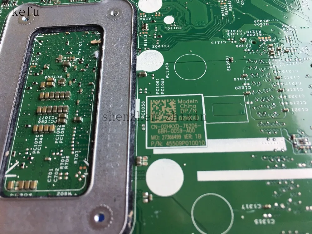 Материнская плата KEFU для ноутбука DELL 3568 модель I7 7500U 02HKXD 2HKXD 91N85 DDR4