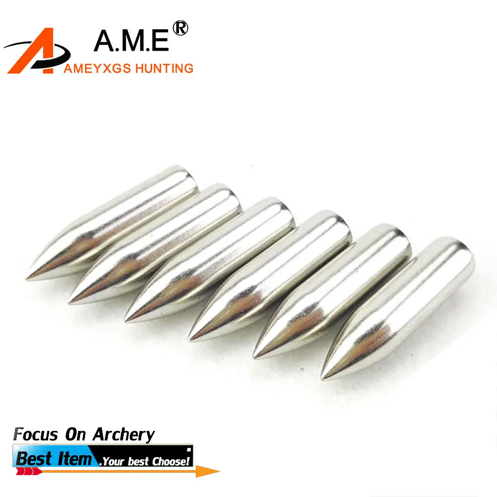 Buy 12 pcs/lot Silver Arrow Tips 8mm Outwear