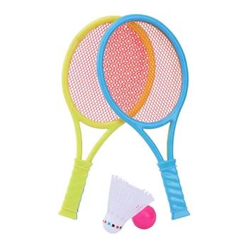 

Badminton Tennis Rackets Balls Set Children Kids Outdoor Parent-Child Sports Educational Game Toys Random Colors