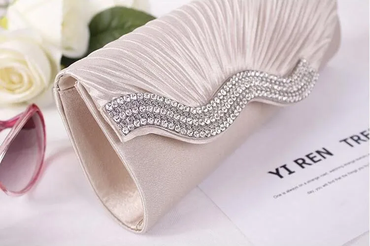 Women Rhinestone Evening Hand Bag Satin Wedding Purse Bridal Party Purse Chain Dinner Day Clutch Vintage Handbag bolsos XA308H Women Rhinestone Evening Hand Bag Satin Wedding Purse Bridal Party Purse Chain Dinner Day Clutch Vintage Handbag bolsos XA308H
