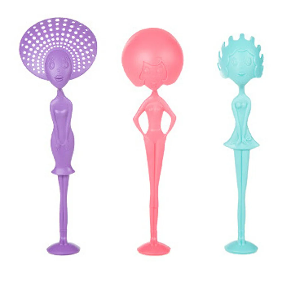 

1 pcs Fashion Cartoon Colanders Scoop Coffee Kitchen Cooking Tools Lovely Silicone Tableware