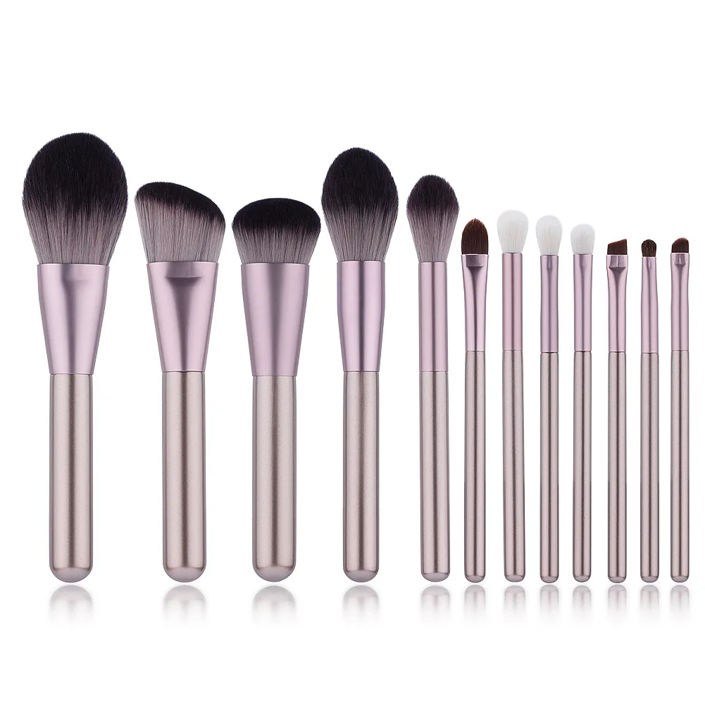 

12pcs Grape Makeup Brushes Man-made Fiber Hair Makeup Brush Beauty Kit