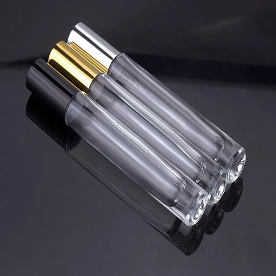 12 x 10ml Travel Glass Roll on Bottle with Stainless Steel Roller Small Essential Oil Roller 4