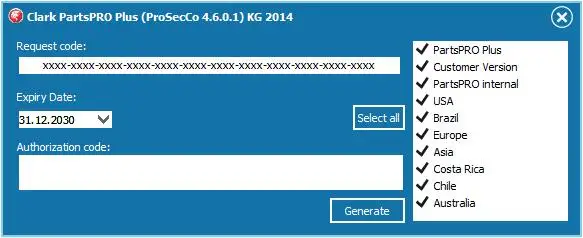 Кларк PartsPRO Plus Keygen unlock для