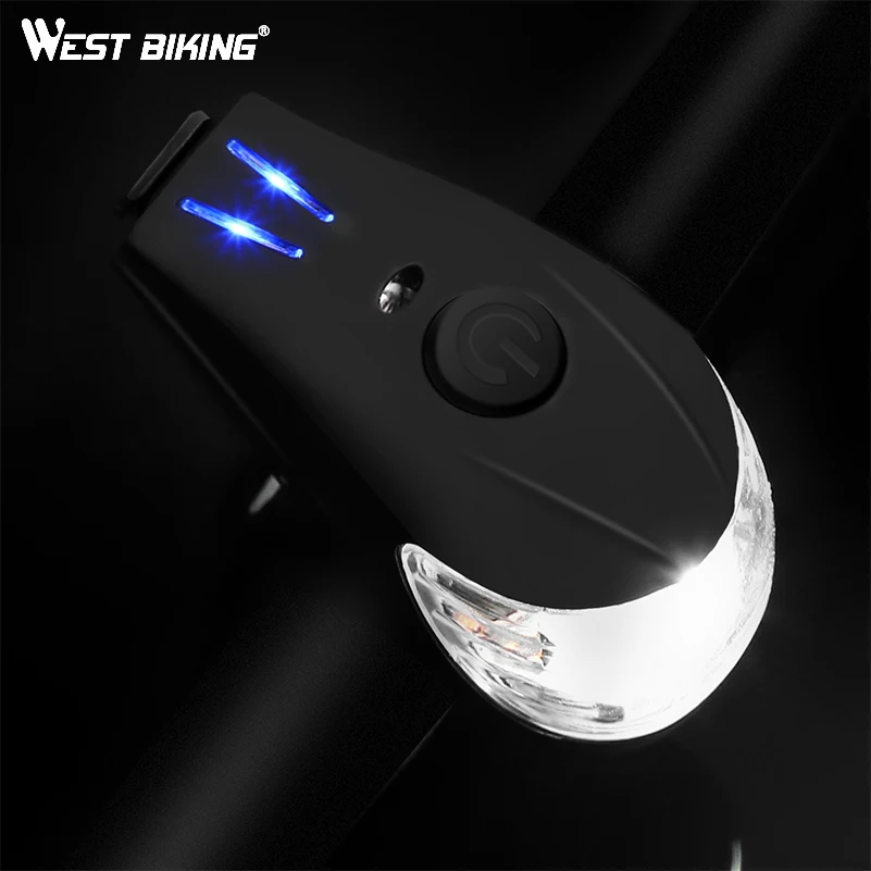 WEST BIKING Bicycle Light Induction Waterproof Mini Flashlight Handlebar USB Charging Smart Sensor Safety Bike Front Headlights
