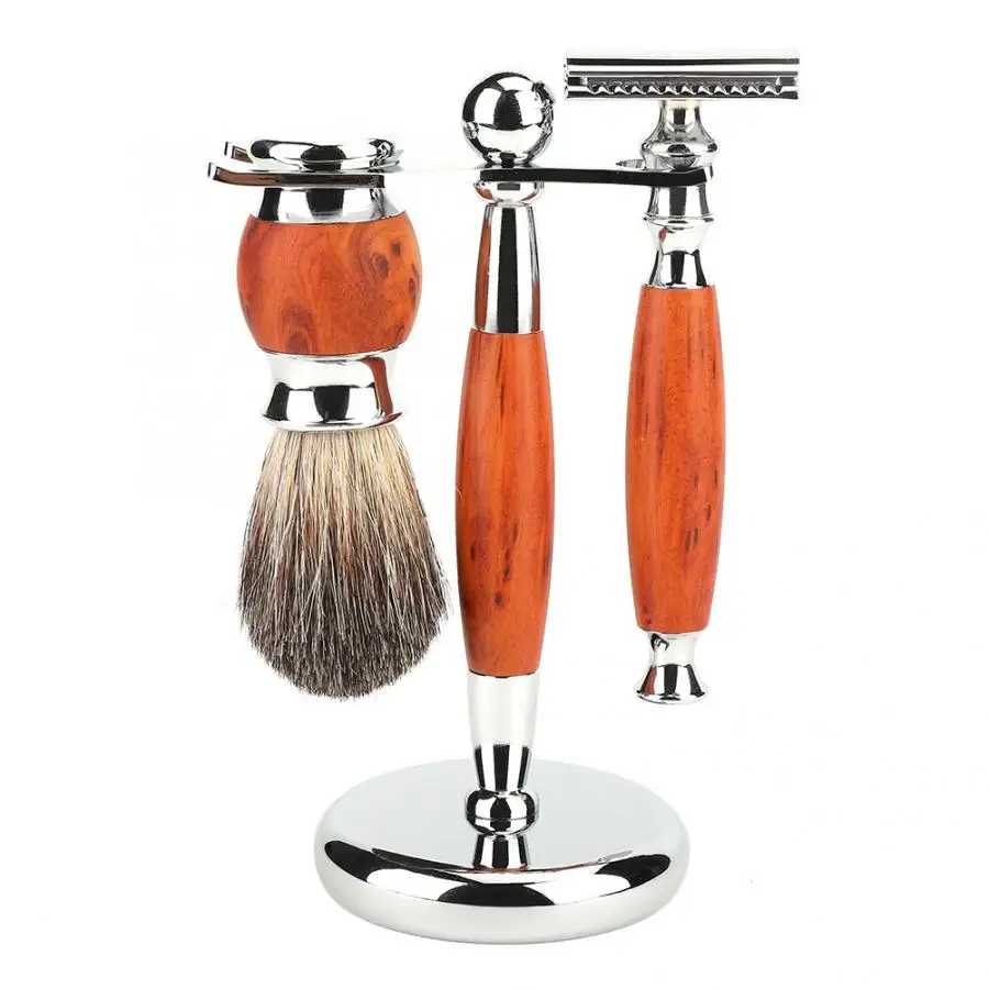 

Manual Shaving Holder Set Stand Men Shaving Brush And Razor With Stand Shaving Brush Stand Facial Cleaning Shaving Kit Appliance