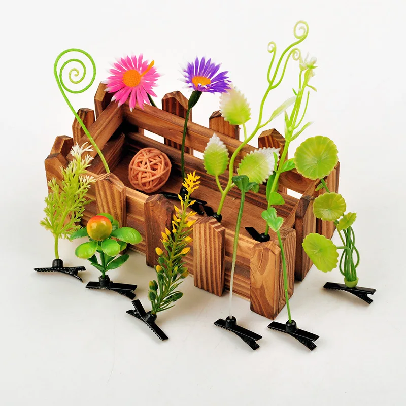 

2015 latest creative Long grass hairpin on the head whimsy Bean sprouts hairpin Bean sprouts clip Show MOE artifact 68ps/lot