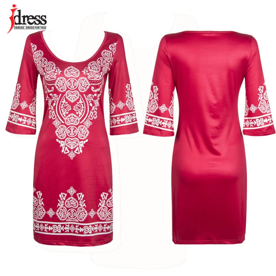 Sexy Club Dress 2017 Summer Vintage Bodycon Dresses Women Cashew Flowers Printed Sexy Elegant Boho Casual Party Tunique Femme (3)