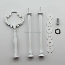 Цвет белый Малый красивый цветок торт стойку аксессуары Лоток Торт Свадебный(100 компл