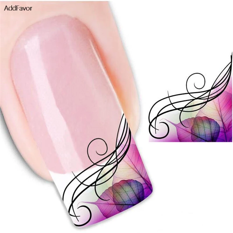

AddFavor 2Pcs Water Transfer Stamping Nail Art Sticker Foil Temporary Adhesive Nail Art Decoration Paster Nail Decal Makeup Tool