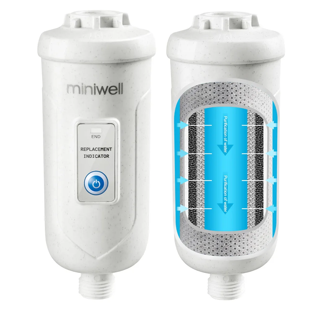 

Miniwell L730 Filter Shower System with Adjustable Shower head in bathroom