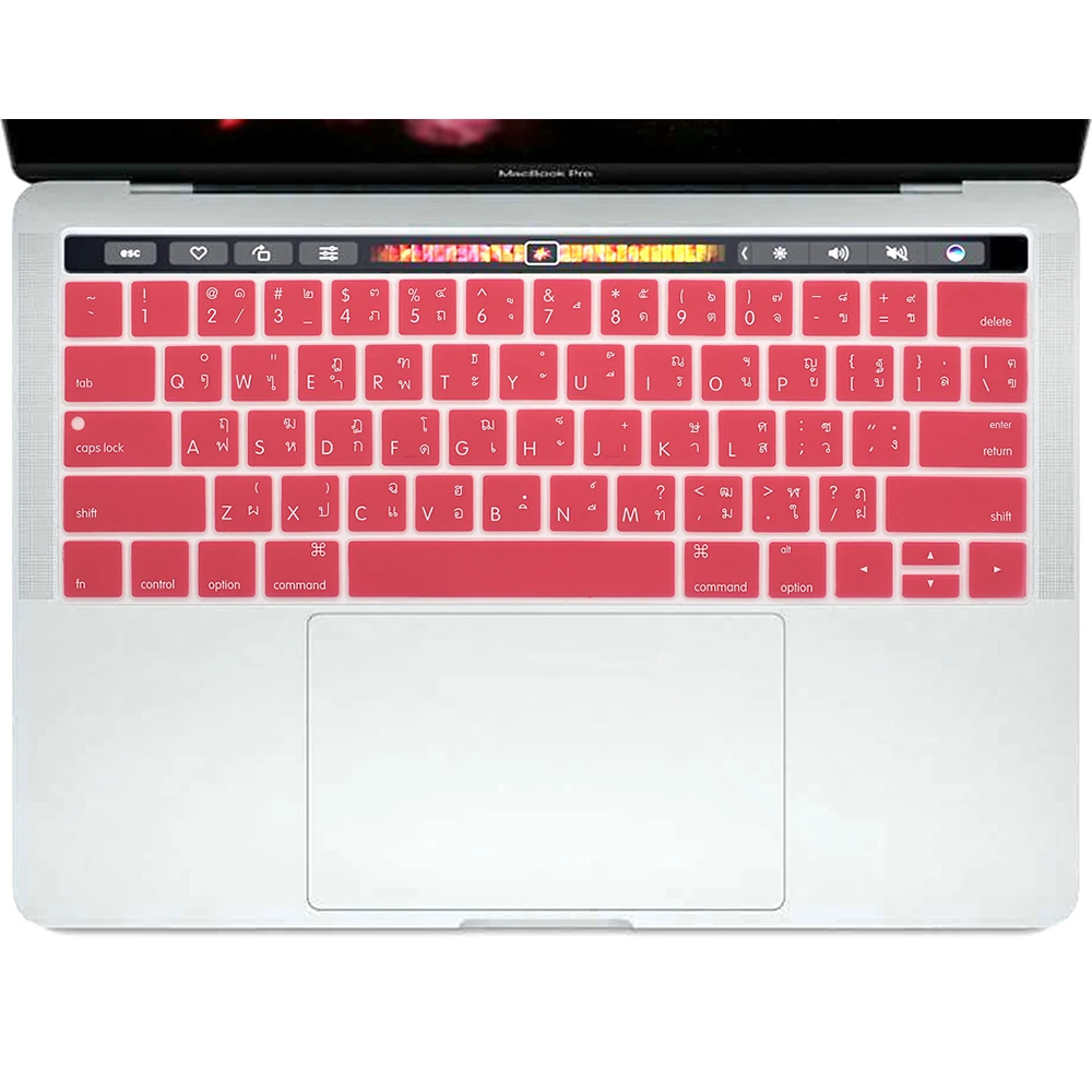 Силиконовый чехол кожи протектор для Apple Macbook Pro 13 A1706 15 A1707 с Touchbar Тайский Таиланд Язык