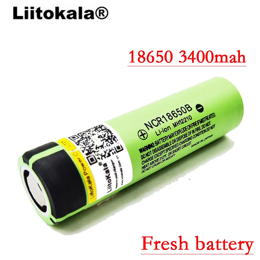 

1PCS Liitoakala for panasonic 100% Original 3.7 V NCR 18650B 3400 mAh Rechargeable Batteries/Power Bank/Flashlight