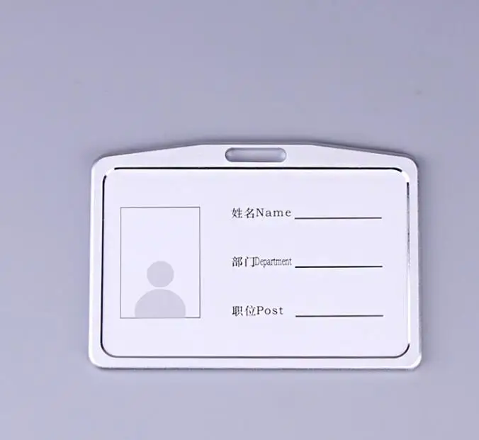 Держатель для карт из алюминиевого сплава, визитница, держатель для ID значка, металлический чехол для ID, чехол для офиса, школы, медсестры, держатель для id значка - Цвет: A