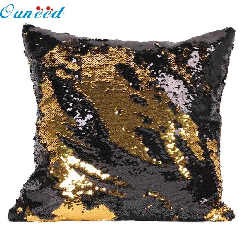 

2018 drop shipping High Quality Double Color Glitter Sequins Throw Pillow Cafe Home Decor Seat Cushion/Back Cushion