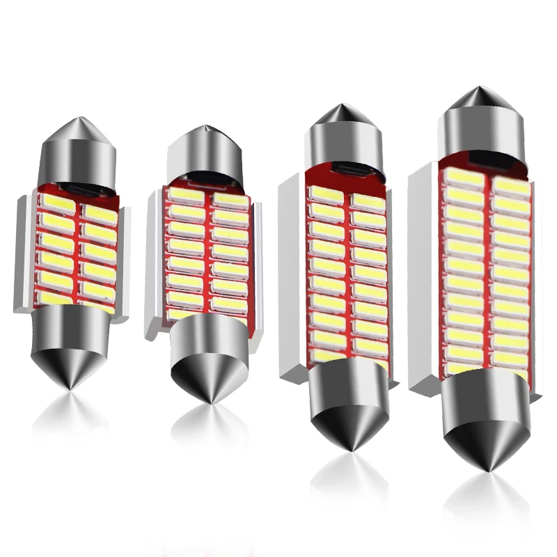 

Car LED Festoon Light Canbus Error Free Interior Doom Lamp Bulb High Quality 31mm 36mm 39mm 42mm C5W C10W Super Bright 4014 SMD