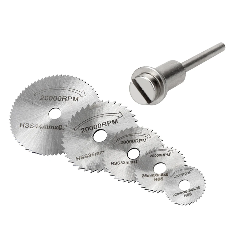 

6pcs HSS Mini Circular Saw Blades Cutting Disc Electrodrill Multitool Power Saw Accessory Rotary Tool Wood Metal Cutter