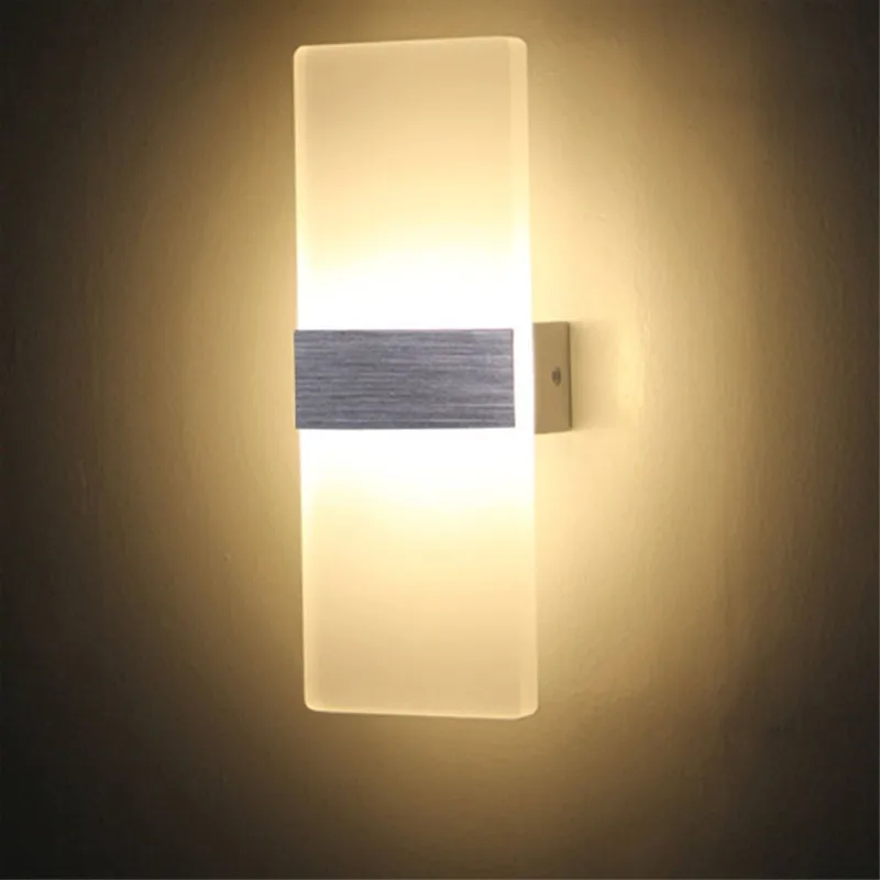

LED Acrylic Wall light AC85-265V Wall Mounted Sconce lamp Decorative Living Room Stair Corridor Bedroom Wall Lights