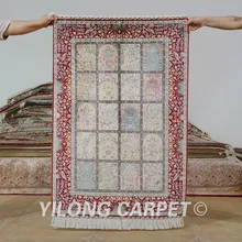 Yilong 2,7 'x4' Hereke шелковый ковер четыре сезона vantage изысканный турецкий ручной работы шелковые ковры(0504