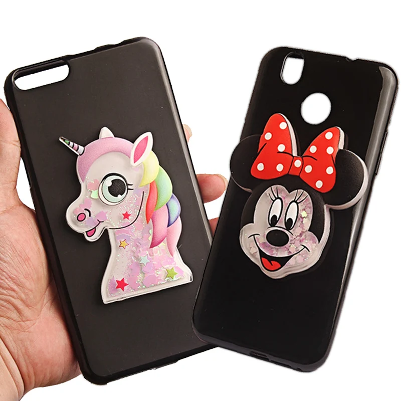 

Yelun For ZTE Blade V9 V18 N3 V8 V7 M2 M2 lite Z17mini N1Case 3D Mickey Minnie Unicorn Quicksand Liquid Soft Silicone Back Case