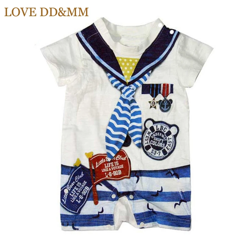 Лидер продаж летняя новая одежда для маленьких мальчиков с надписью LOVE DD & MM
