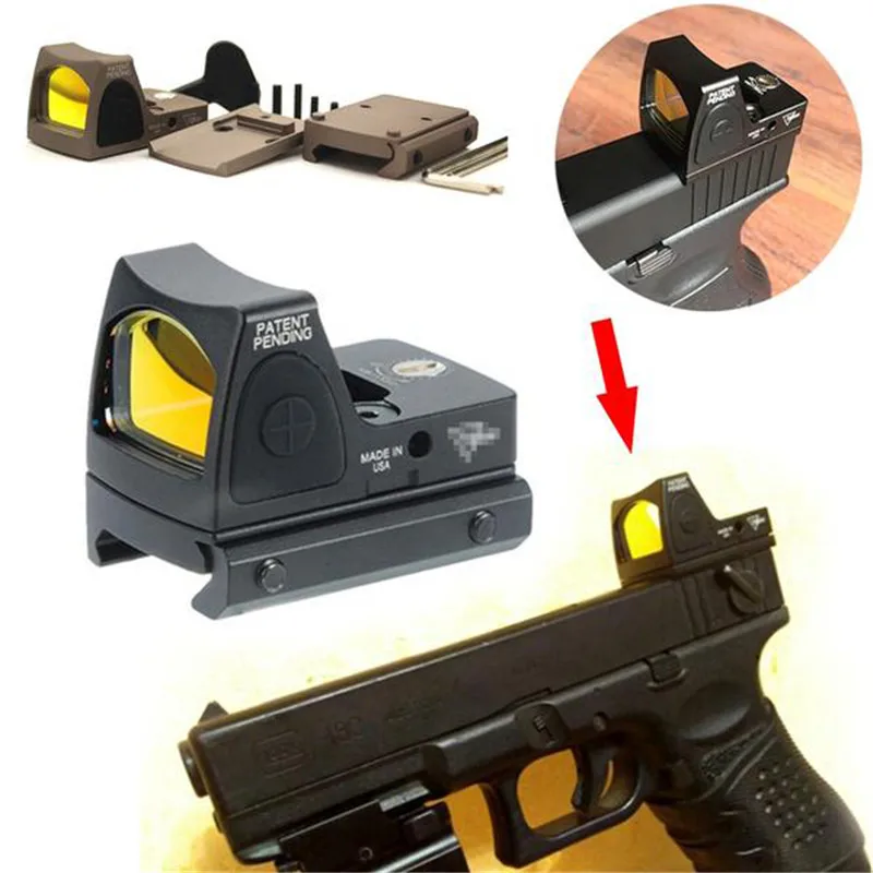 RMR Red Dot Sight 3.25 MOA Reflex Sight Adjustable brightness Glock Pistol Scope