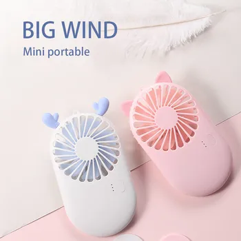 

Mini Handheld Fan Cooler Handheld USB Charging Mini Desk Fan Rechargeable ABS Portable For Office Outdoor Household Travel#G2