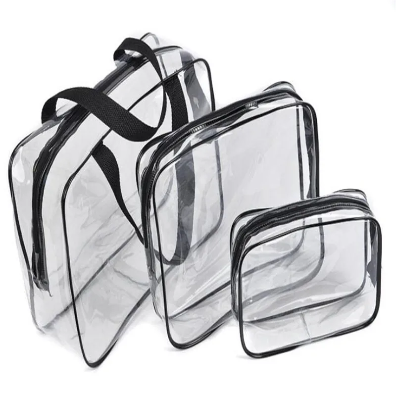 Waterproof Transparent Travel Cosmetic Bag Women Portable Toiletry Makeup Make Up Wash Organizer Zipper Storage Pouch