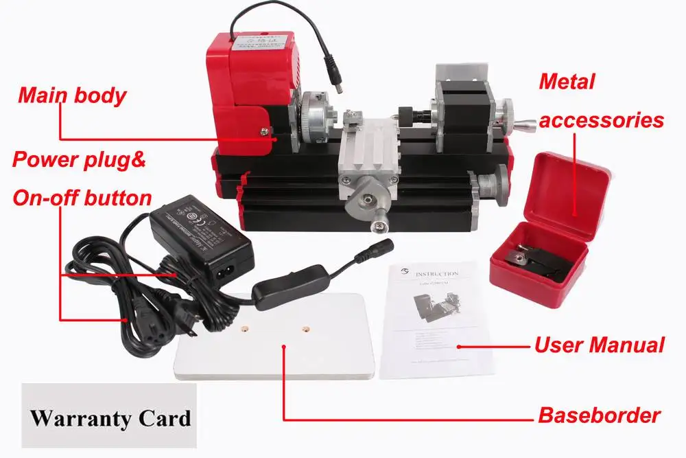 12 В DC Металл Моторизованный Мини токарный станок для DIY хобби modelmaking ремесла Full психической структуры