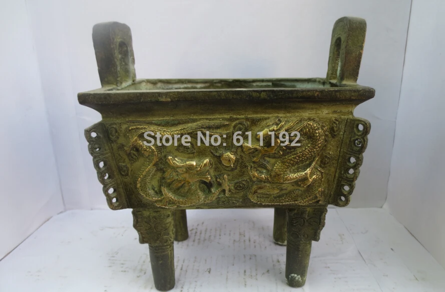 

Modern Home decoration hand-carved Bronze Gilt Dragon Statue Tripod,Antique Tripod Metal crafts