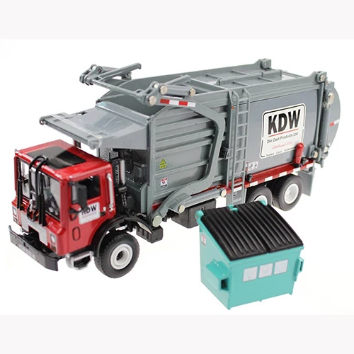 1:24 Scale Diecast Vehicle Material Transporter Garbage Truck Construction Toys
