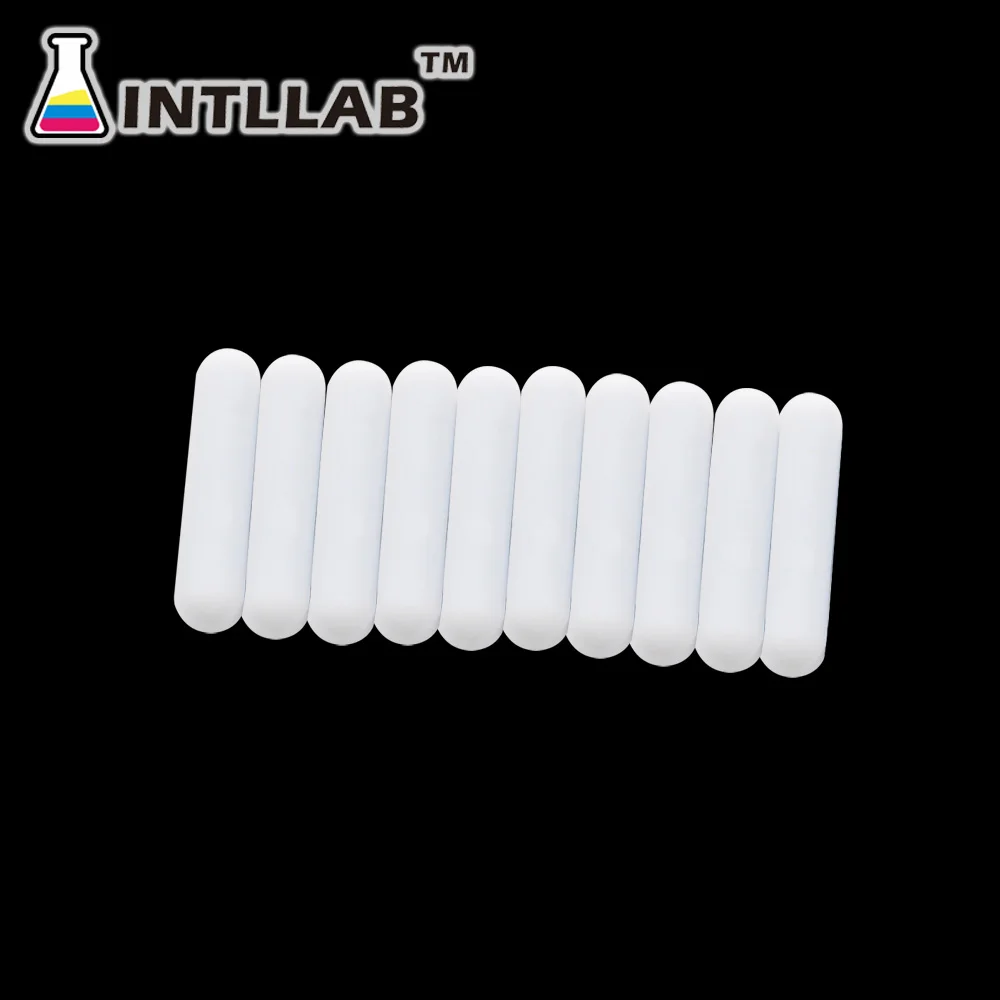 

INTLLAB Magnetic Stir Bar Lab PTFE stirring bars Rod Teflon Spin Bars 10pcs