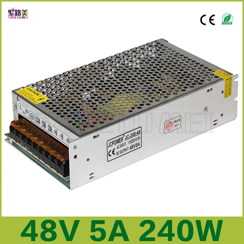 

2017 best price DC48V 5A 240W Universal Regulated Switching Power Supply for CCTV Led Radio Lighting Transformers free shipping