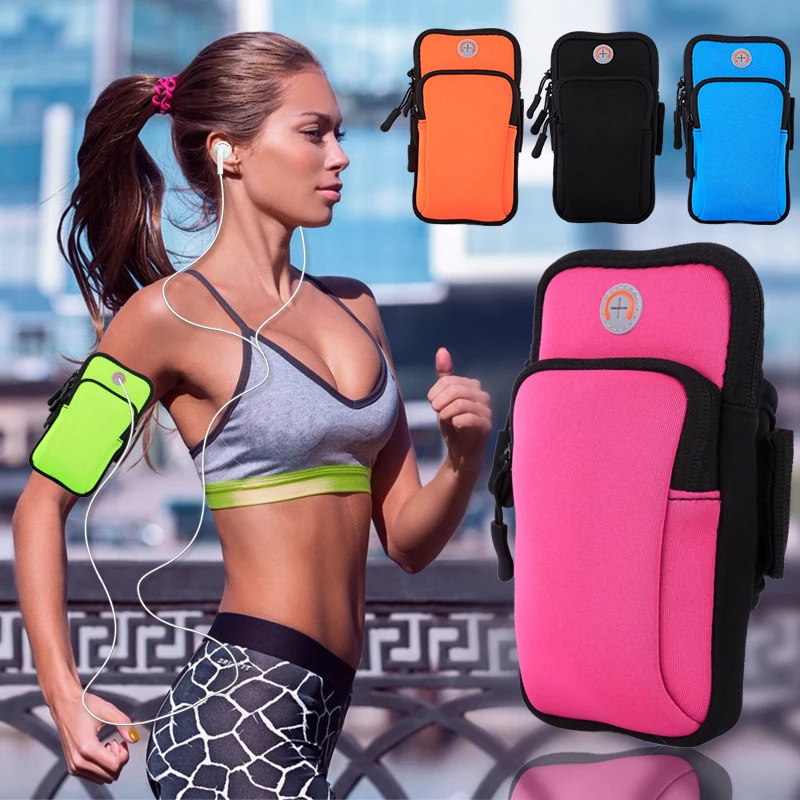 

under 6.0 inch Waterproof Universal Sports Armbands bag Running Pouch on for iphone Huawei Samsung Gym Outdoor hand Holder Case