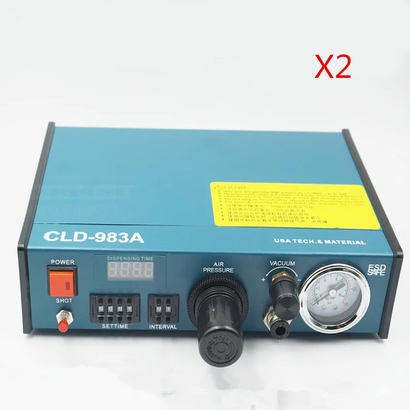 

2PCS/Lot 220V Auto Glue Dispenser Solder Paste Liquid Controller Dropper CLD-983A Dispensing system