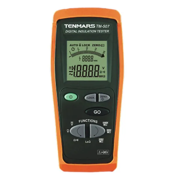 

Insulation Tester TM-507 Megohmmeter Resistance Tester CAT IV 600V 4 Digits LCD Display