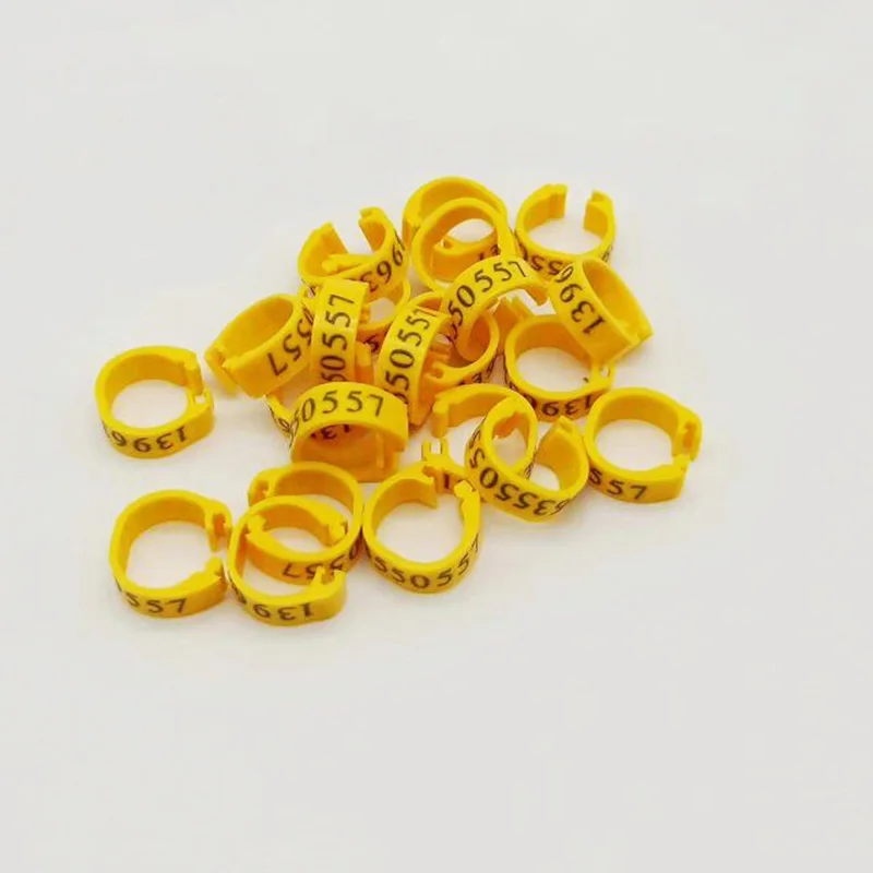 100pcs 8mm Design Name Phone Number Racing Pigeon Leg Rings Bands