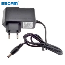 ESCAM EU AU UK US штепсельная вилка 12V 1A 5,5mm x 2,1mm источник питания AC 100-240V к DC адаптер штекер для камеры видеонаблюдения/ip-камеры