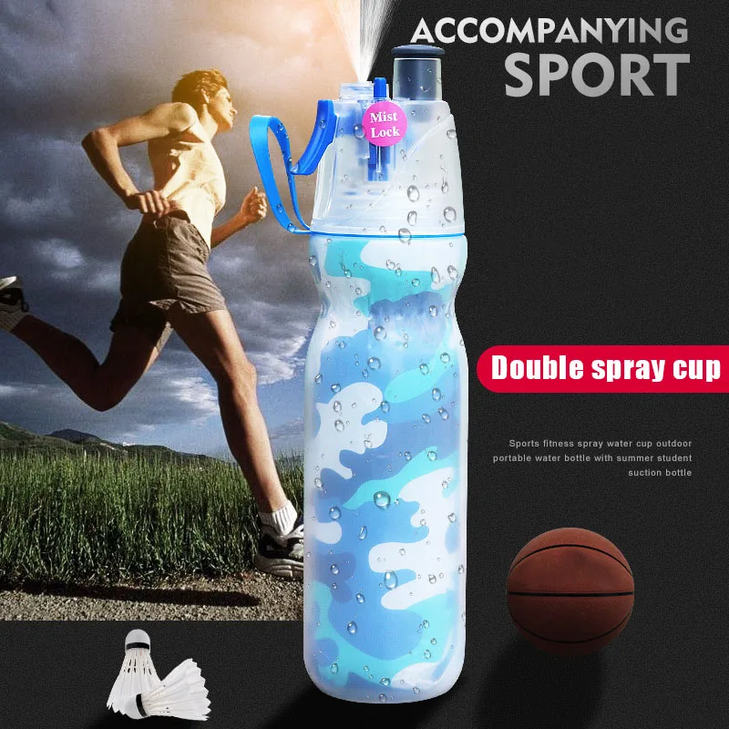 

Sports Mist Spray Cooling Bottle Cycling Water Gym Beach Leak-proof Drinking Cup FI-19ING