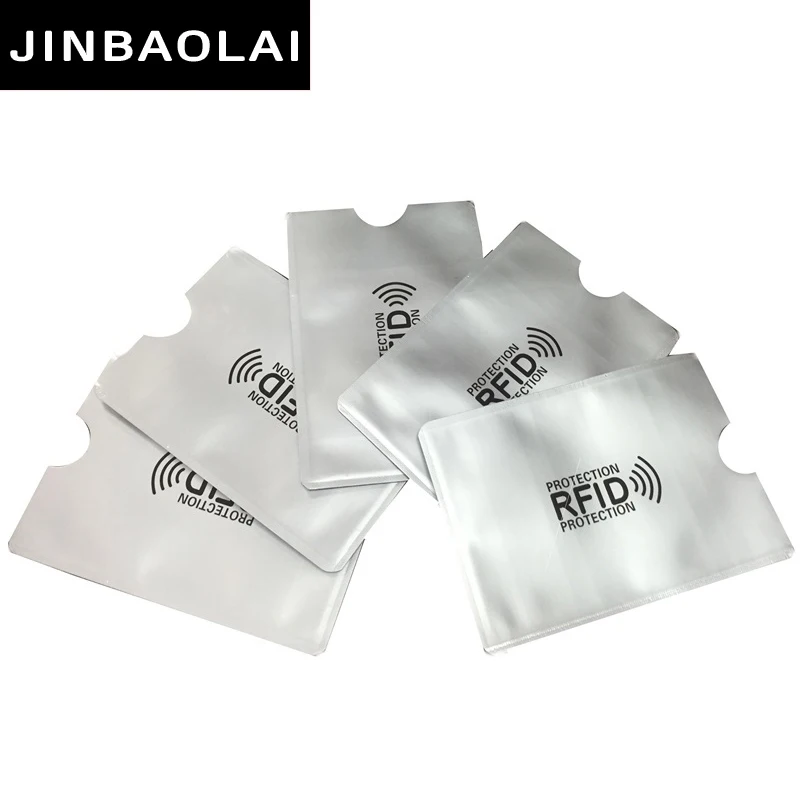 

5pcs Anti Rfid Wallet Blocking Reader Lock Bank Card Holder Id Bank Card Case Protection Metal Credit Card Holder Aluminium Bags