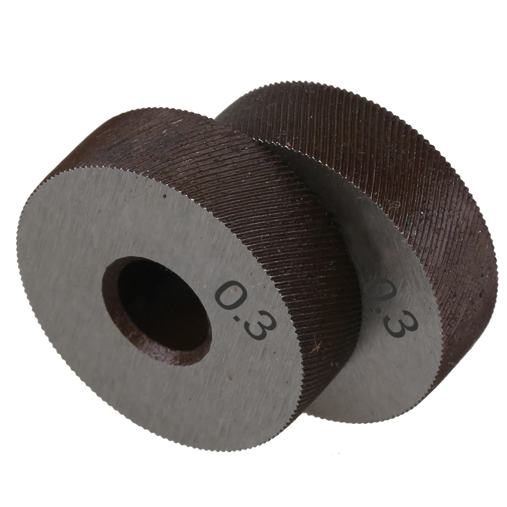 Pair of 0.3mm Gear Hob Wheel Knurled Wheel Knife Textured Knurled Lathe Embossing wheel Machine Tools Accessories