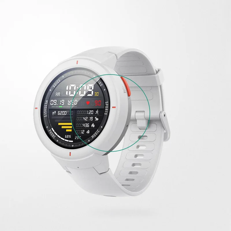 Cover Protettiva Per Schermo In Vetro Temperato Pellicola Protettiva Trasparente Per Xiaomi Huami Amazfit Verge 3 /Verge Lite Sport Smart Watch