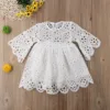 Ouftis – robe blanche à manches longues pour mère et fille, tenue de soirée, de mariage, de bal, de vacances ► Photo 1/6