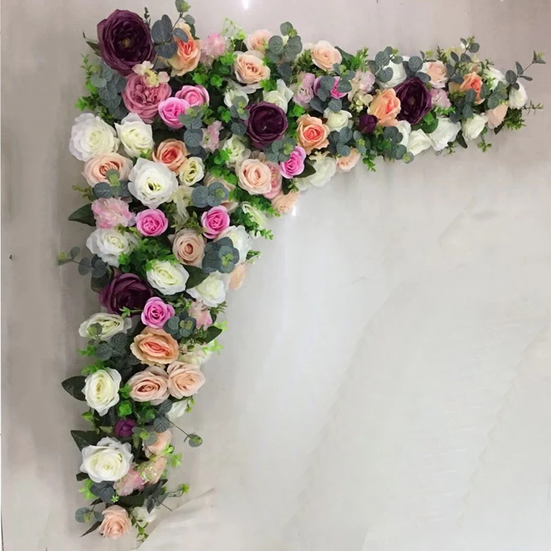 1 Набор, 120 см, европейский стиль, сделай сам, свадебное украшение, сценический искусственный цветок, настенная АРКА, Шелковая Роза, пион, растение, смешанный дизайн, цветок, стена