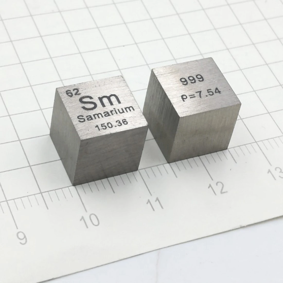 10x10x10 мм металлический Samarium Cube редкоземельные элементы Периодическая таблица
