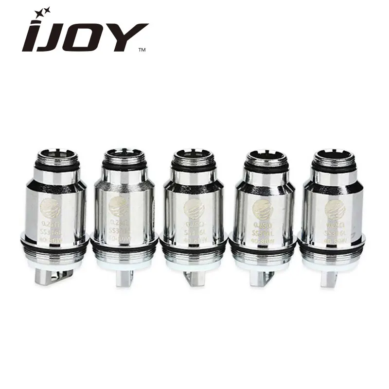 

100% Original IJOY Tornado 150 Atomizer Head 0.3ohm SS316L and 0.25ohm SS316L Tornado 150 Tank Replacement Coil 5pcs in 1 pack