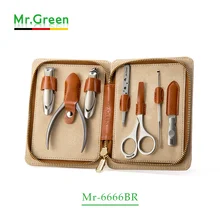MR. GREEN 7 в 1 профессиональный маникюрный набор высокого качества из нержавеющей стали набор для ухода против брызг комплект ножниц для маникюра Инструменты