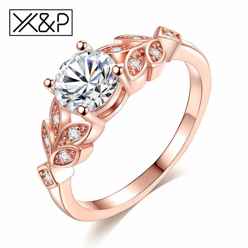Модные Роскошные брендовые свадебные кольца X & P серебряного цвета с кристаллами