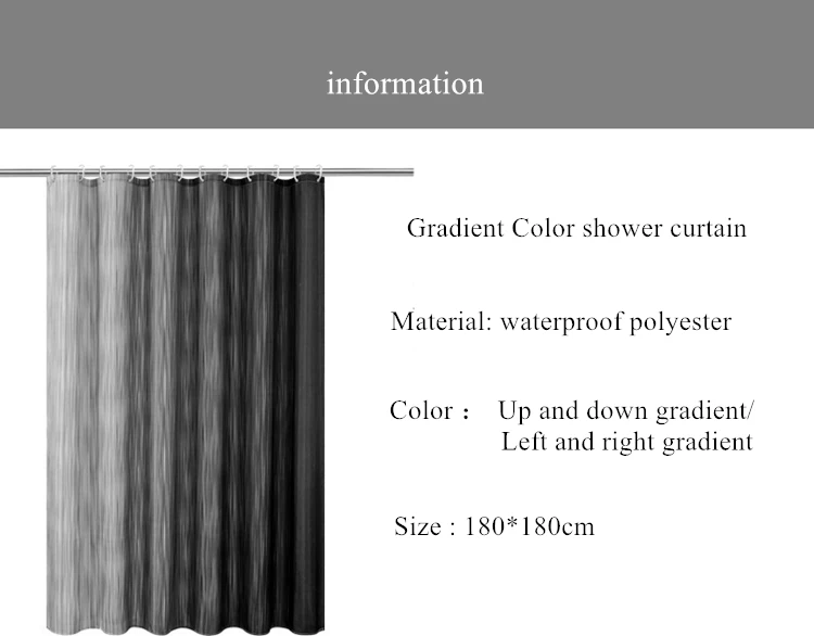 Градиентная цветная занавеска для душа, водонепроницаемая занавеска для ванной, креативная цифровая печать rideau de douche, занавеска для туалетной перегородки